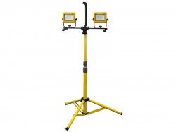 Faithfull FPPSLT70VL LED Twin Tripod Site Light 70w - 110v